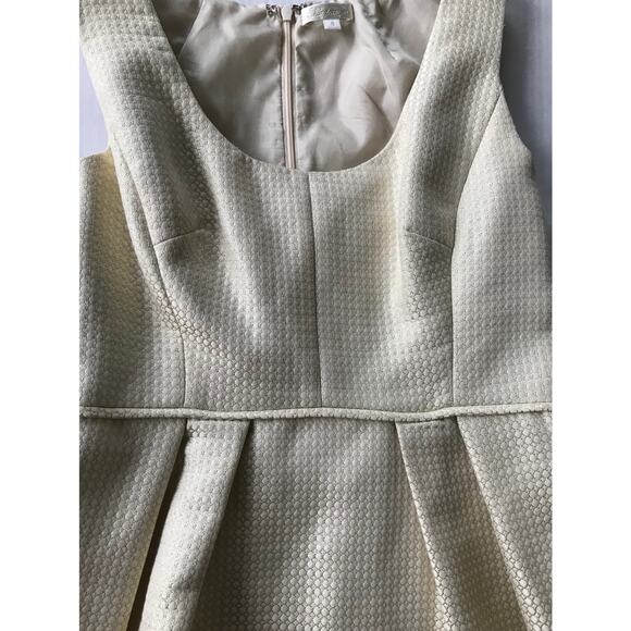 Shoshanna Liana Metallic Gold White Fit&Flare Dress size 6 - Picture 13 of 13